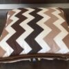 PODUSZKA WEŁNIANA 40x45 CAMEL CAPPUCINO PASY