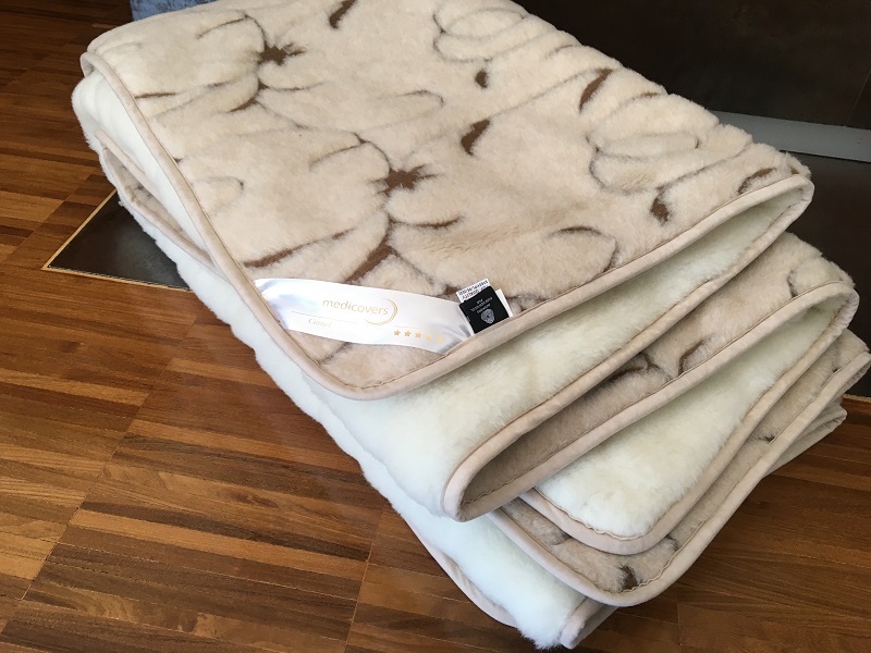 KOŁDRA WEŁNIANA CAMEL RAMPICANTI + KASZMIR CARO 160X200