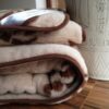 KOŁDRA WEŁNIANA CAMEL CAPPUCCINO TULIPAN 140X200