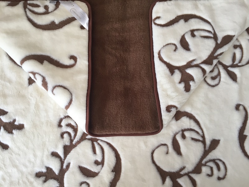 POŚCIEL WEŁNIANA CAMEL CIEMNY + KASZMIR SZLACHECKI 160x200 + PODKŁAD