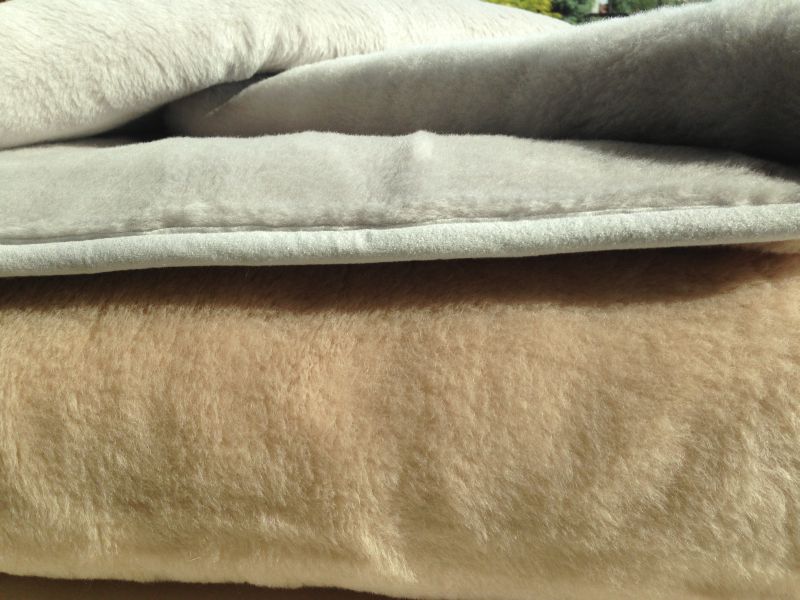 Kołdra z wełny Alpaki Silver + Camel Cappucino 160x200