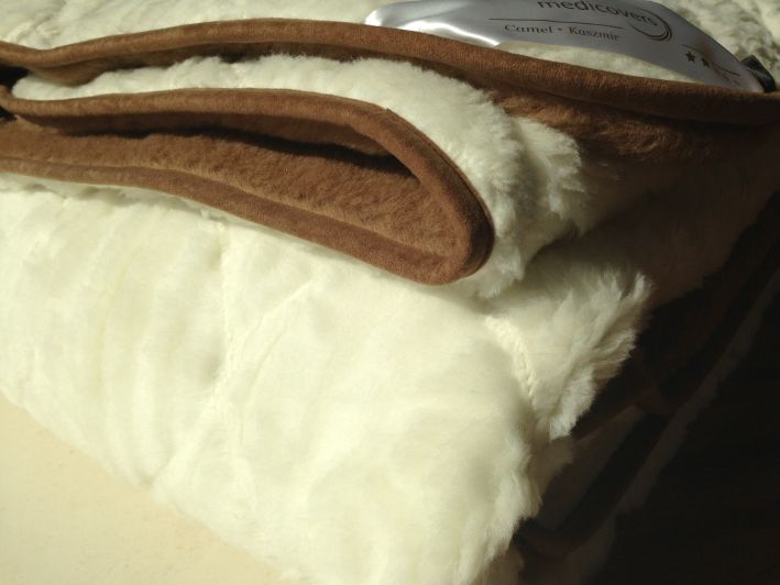 KOŁDRA WEŁNIANA CAMEL + KASZMIR SOFIA 160X200
