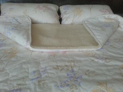 POŚCIEL Z OWCZEJ WEŁNY MERYNOS TUMBLER + BAWEŁNA WIOSENNE KWIATY 180x200 doszywana