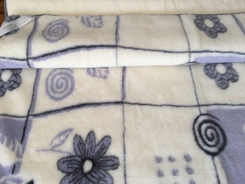KOŁDRA Z WEŁNY ALPAKI VIOLET BOTANICA + KASZMIR CARO 200x200