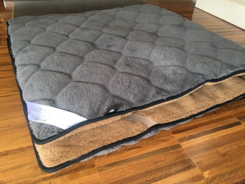 MATERAC WEŁNIANY ALPAKA CIEMNA CARO/ CAMEL CIEMNY 160x200