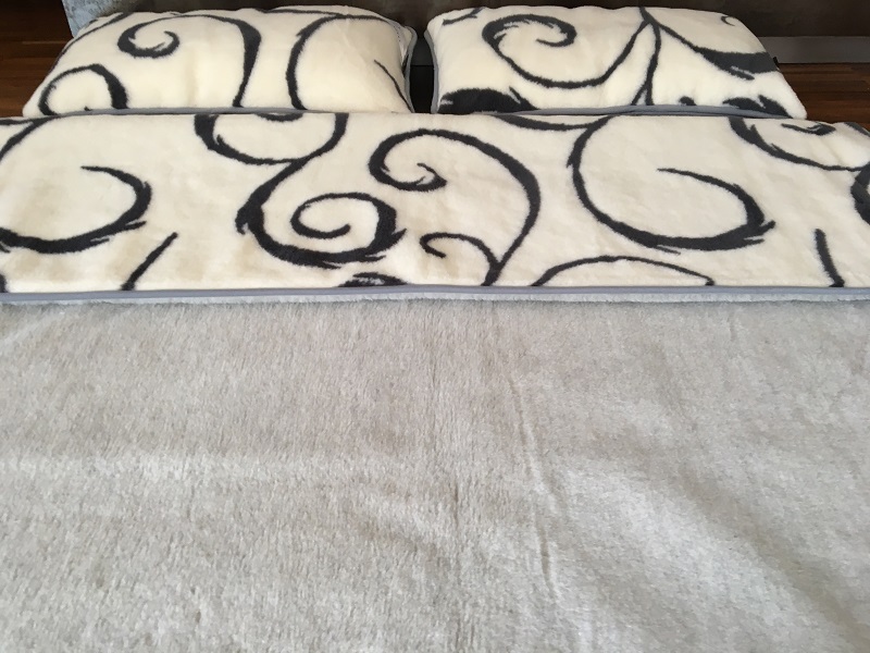 POŚCIEL Z WEŁNY ALPAKI SILVER + KASZMIR ORIENTALNY 220x200 + PODKŁAD