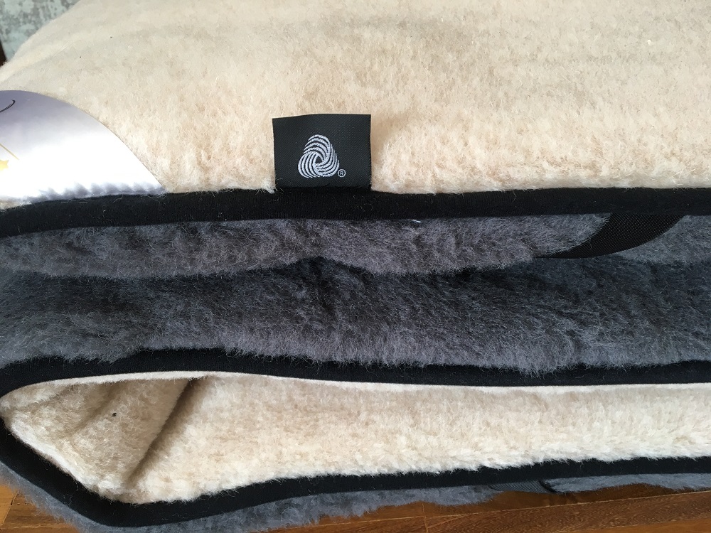 MATERAC WEŁNIANY ALPAKA CIEMNA CARO / CAMEL JASNY 100x200