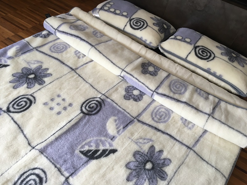 POŚCIEL WEŁNIANA ALPAKA VIOLET BOTANICA + KASZMIR CARO 160x200