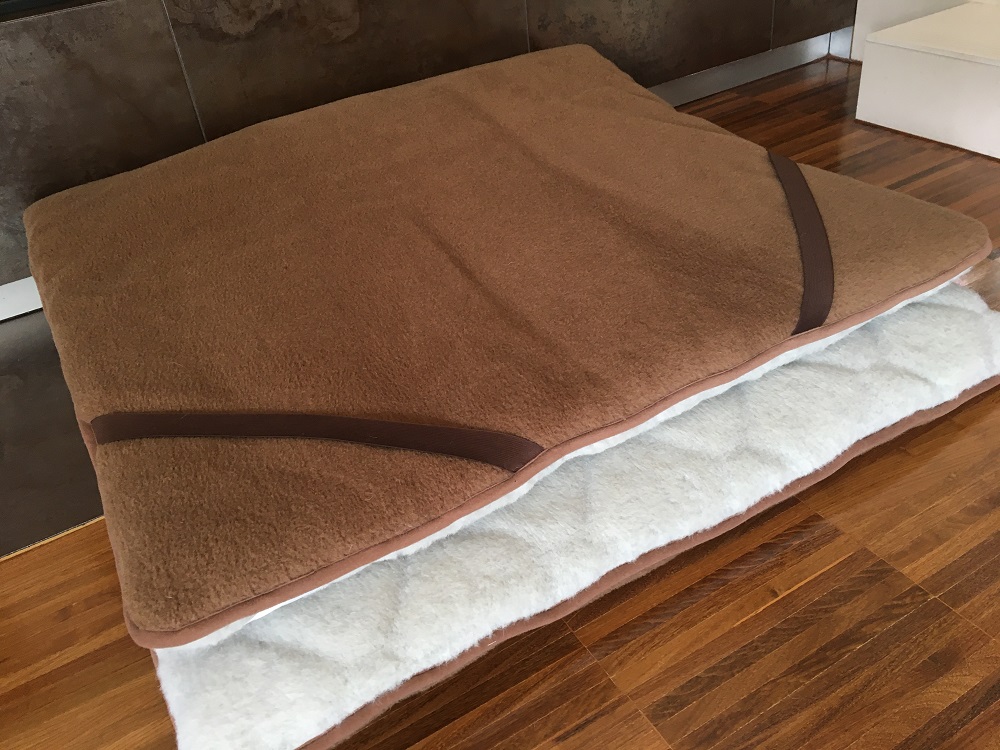 MATERAC WEŁNIANY ALPAKA JASNA CARO + CAMEL CIEMNY 100X200
