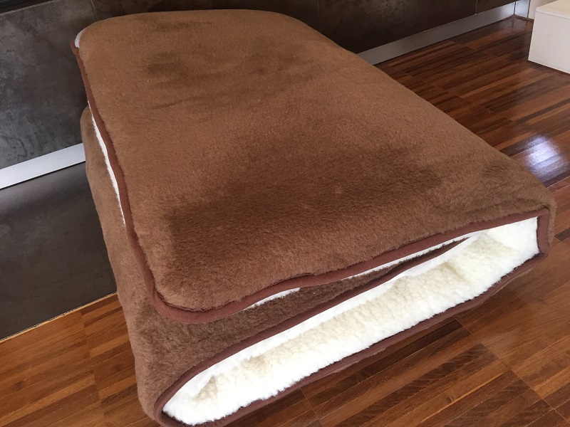 MATERAC WEŁNIANY MERYNOS TUMBLER / CAMEL CIEMNY 100x200