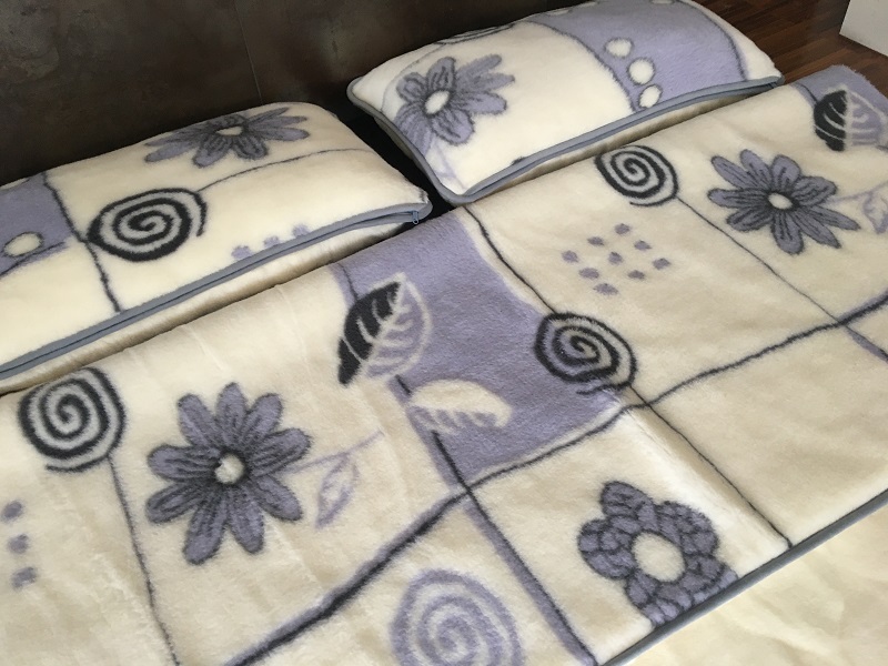 POŚCIEL WEŁNIANA ALPAKA VIOLET BOTANICA + KASZMIR CARO 160x200