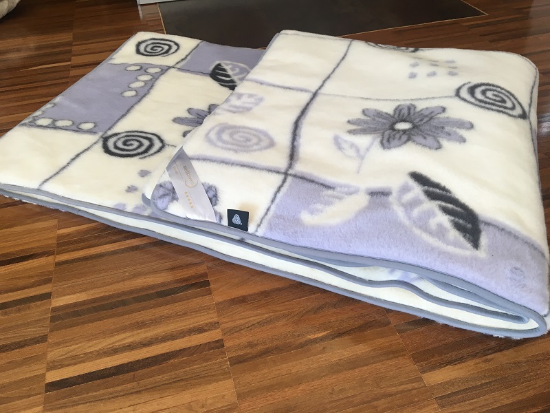KOŁDRA Z WEŁNY ALPAKI VIOLET BOTANICA + KASZMIR CARO 200x200