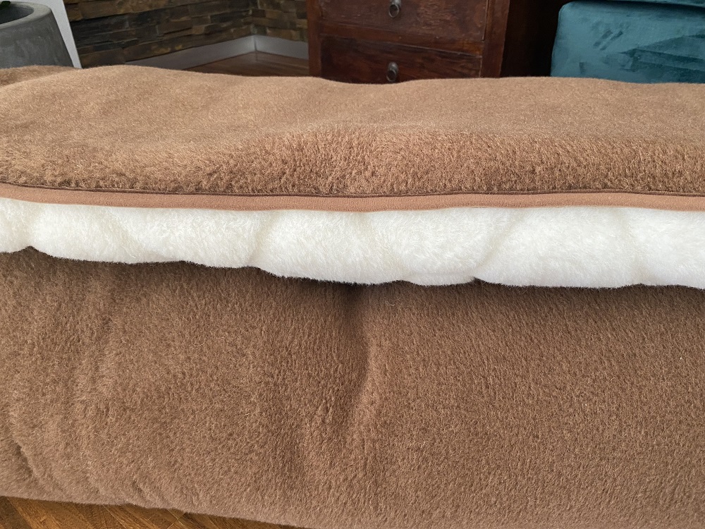 MATERAC WEŁNIANY CAMEL + KASZMIR CARO MEGA GRUBY 90x200