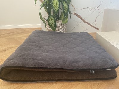 MATERAC WEŁNIANY MERYNOS DZIKI BRĄZ SYBERIA + ALPAKA CIEMNA CARO 180x200