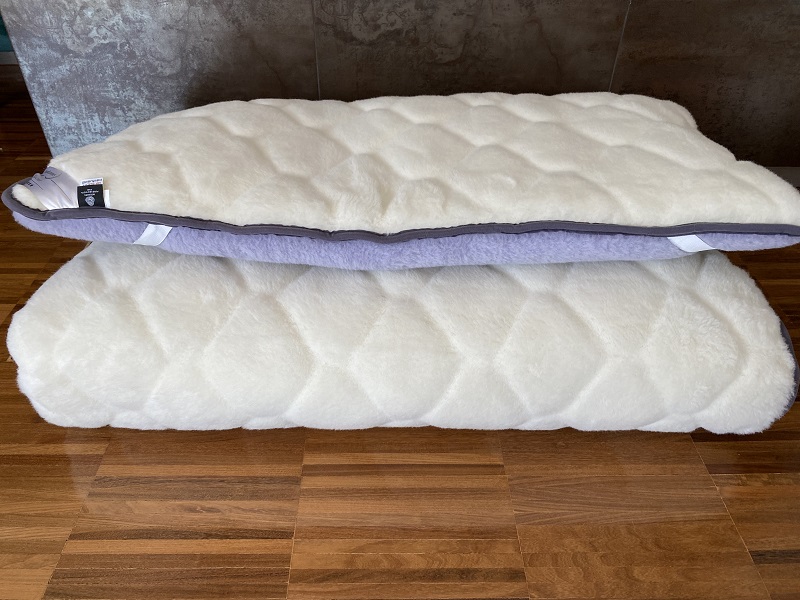 POŚCIEL Z WEŁNY ALPAKI VIOLET BOTANICA + KASZMIR CARO 140X200 + MATERAC