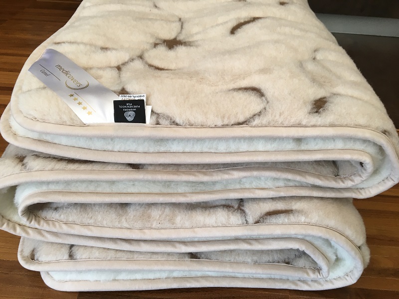 KOŁDRA WEŁNIANA CAMEL RAMPICANTI + KASZMIR CARO 160X200