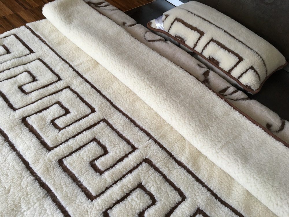 POŚCIEL WEŁNIANA CAMEL BOHO + MERYNOS TUMBLER GREKA 140x200 + MATERAC