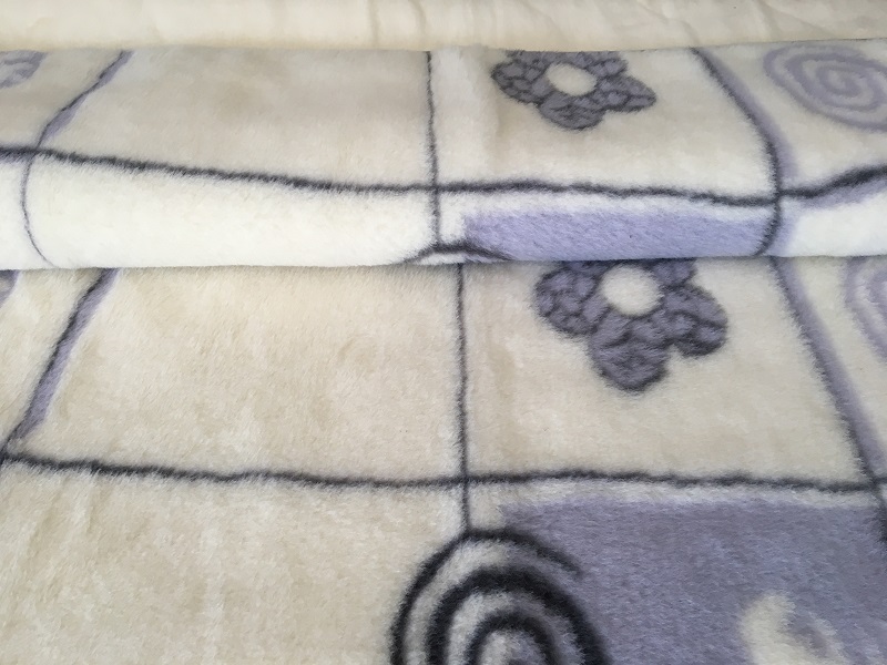 KOŁDRA Z WEŁNY ALPAKI VIOLET BOTANICA + KASZMIR CARO 200x200