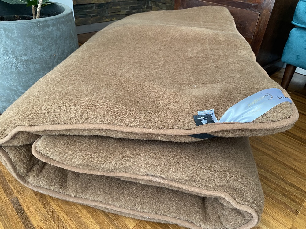MATERAC WEŁNIANY CAMEL CIEMNY + CAMEL CIEMNY Królewski 160x200