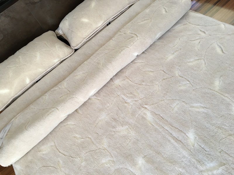 POŚCIEL WEŁNIANA CAMEL JASNY BENJAMIN BIAŁY 240x200