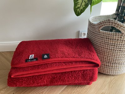 KOC WEŁNIANY MERYNOS TUMBLER RED MEXICO 160X200