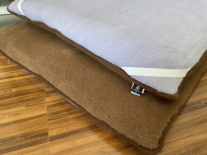 MATERAC WEŁNIANY ALPAKA ALPINA + CAMEL CIEMNY 100X200