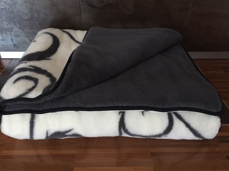 KOŁDRA Z WEŁNY LAMY ALPAKI CIEMNEJ + KASZMIR ORIENTALNY 240x200
