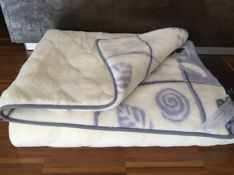 KOŁDRA Z WEŁNY ALPAKI VIOLET BOTANICA + KASZMIR CARO 200x200