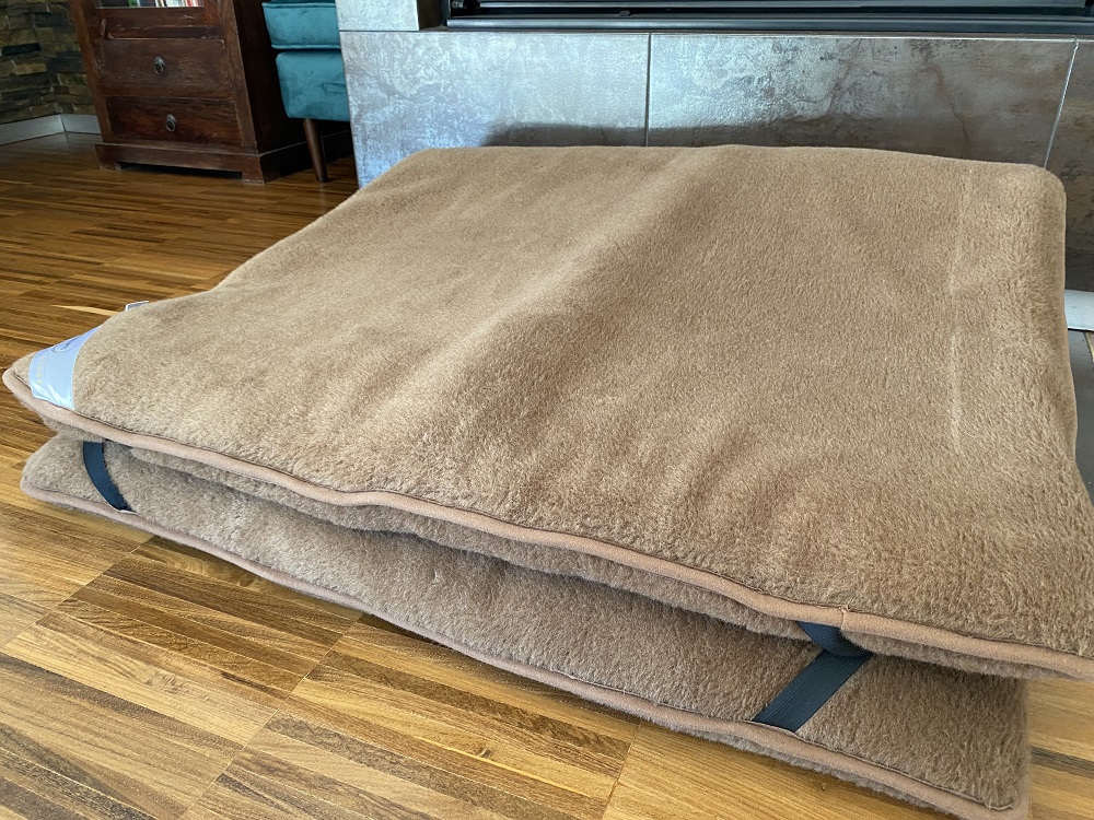 MATERAC WEŁNIANY CAMEL CIEMNY + CAMEL CIEMNY Królewski 160x200
