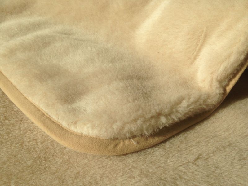 KOŁDRA WEŁNIANA CAMEL CAPPUCCINO 180X200