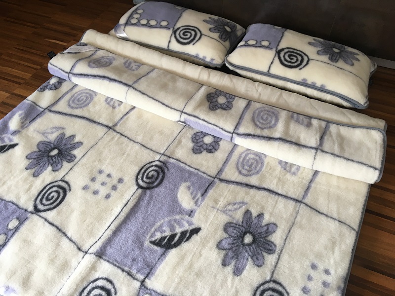 POŚCIEL WEŁNIANA ALPAKA VIOLET BOTANICA + KASZMIR CARO 160x200