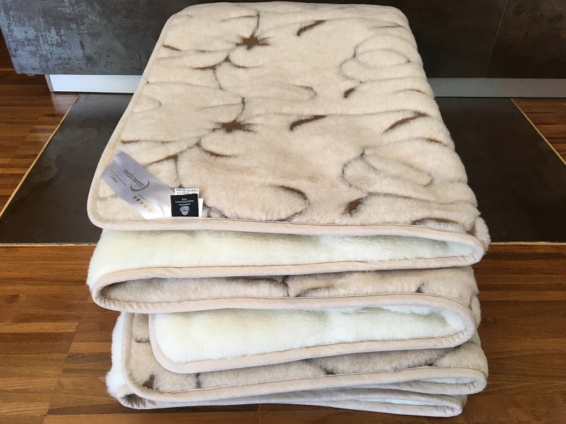 POŚCIEL WEŁNIANA CAMEL RAMPICANTI + KASZMIR CARO 160x200 + MATERAC