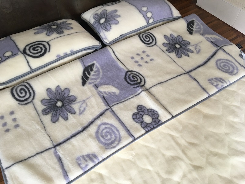 POŚCIEL WEŁNIANA ALPAKA VIOLET BOTANICA + KASZMIR CARO 160x200