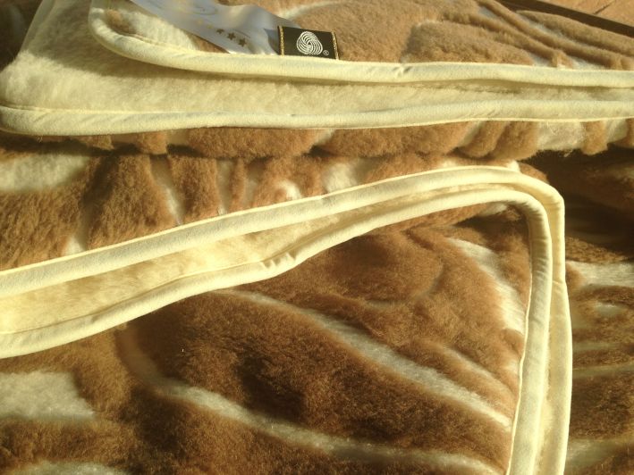 KOŁDRA WEŁNIANA CAMEL WOOLSTAR + MERYNOS 240X200